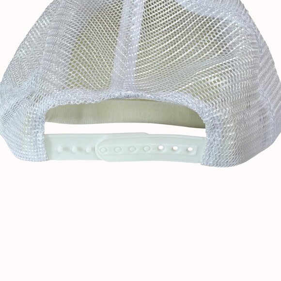 Lady Luck Casino Trucker Hat Downtown Las Vegas Vintage 1990s White Mesh Cap - Picture 7 of 8